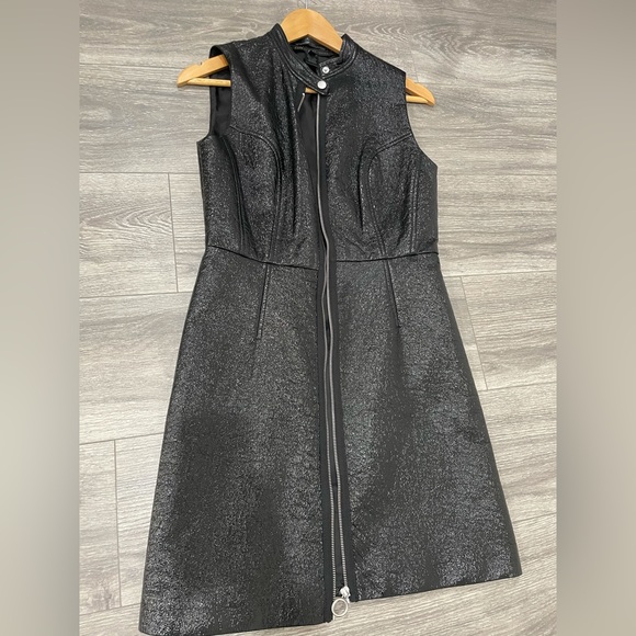 Marc by marc jacobs coated crinkle pleather dress New without tags size 6 - Picture 6 of 8